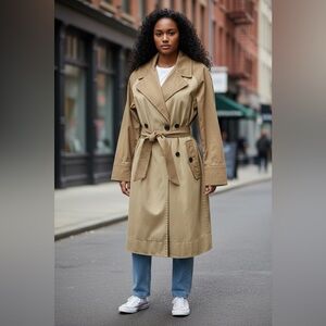 Elegant Beige Trench Coat